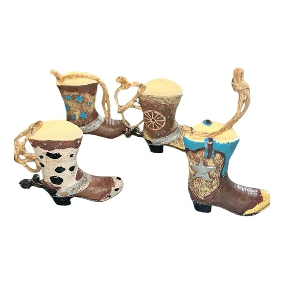 Country Western Cowboy Boot Ornaments - Picture 6 of 8